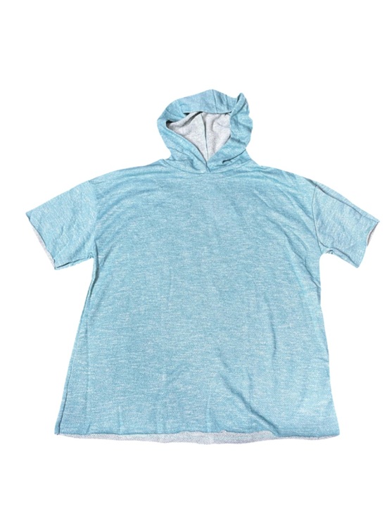 LuLaRoe Tops - LuLaRoe Frankie Light Blue Short-Sleeve Hooded Top